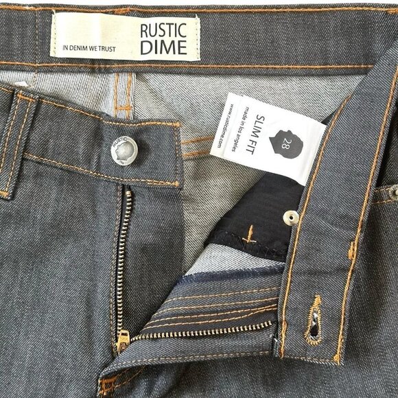 Rustic Dime Men's Slim Fit Charcoal Grey Zip Fly Stretch Jeans Size 28 NWT $60 - Picture 4 of 4